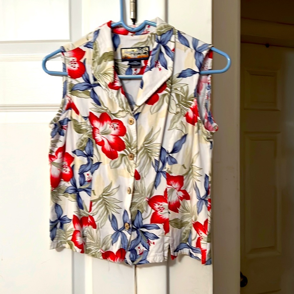 Woman’s shirt sleeve summer blouse
